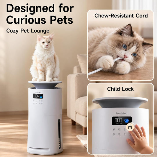 Provirtec Pawtent Ultra Pet Air Purifier, Odor and PM2.5 Sensors