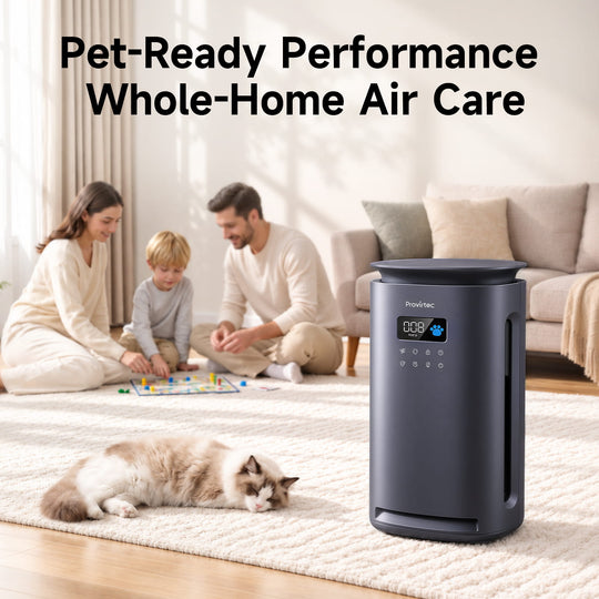 Provirtec Pet Air Purifier for Home with H13 HEPA Gray