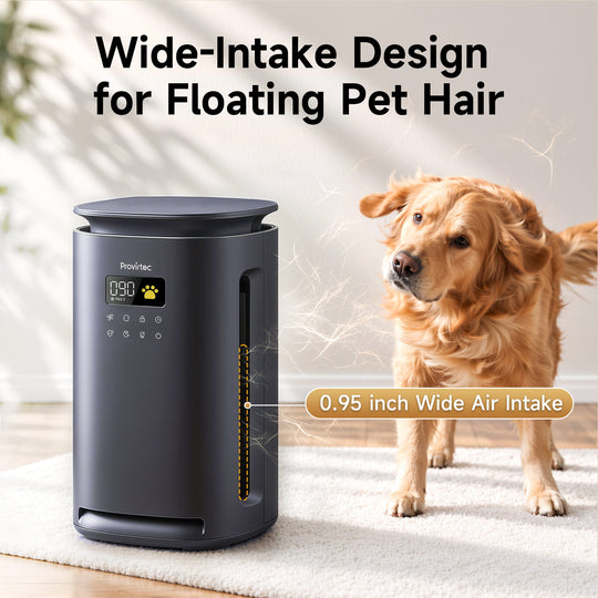 Provirtec Pet Air Purifier for Home with H13 HEPA Gray