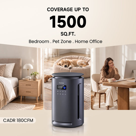Provirtec Pet Air Purifier for Home with H13 HEPA Gray