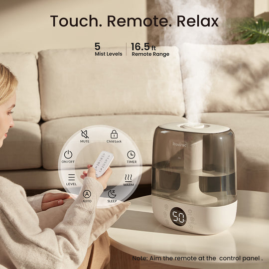 Provirtec Warm & Cool Mist Ultrasonic Humidifier HC-02