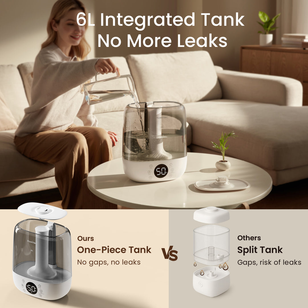 Provirtec Warm & Cool Mist Ultrasonic Humidifier HC-02